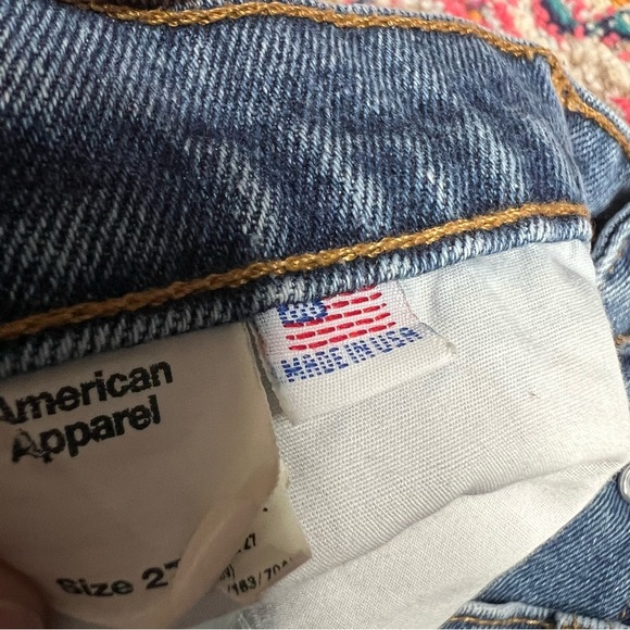 American Apparel Cutoff Jean Shorts Button‎ Front Sz 27 - Picture 5 of 12